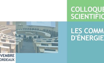 COLLOQUE ET FORUM SCIENTIFIQUE: LES COMMUNAUTES D’ENERGIE